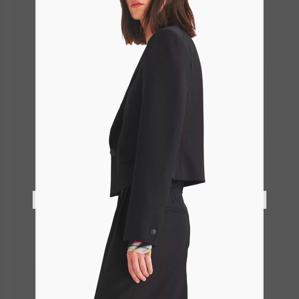 rag & bone Valerie Italian Wool Blazer in Black Size 2 - Picture 4 of 9